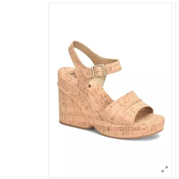 New Kork Ease Bardot II Wedge Platform Retro Chunky Comfort Sandal Size 9 - Picture 1 of 6